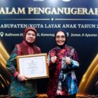 Wali Kota Bontang, Neni Moerniaeni bersama Sekda Kota Bontang Aji Erlinawaty