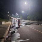 Kondisi tanjakan YPK pasca pembersihan solar. (Cuy)