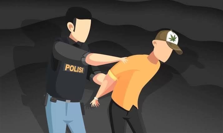  Ilustrasi penangkapan pengedar narkotika. (Ist)
