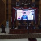 Anggota Komisi III DPRD Samarinda, Maswedi, menyampaikan pandangan akhir Fraksi NasDem dalam Rapat Paripurna Pertanggungjawaban APBD 2025. (Bentangkaltim.com/ist).