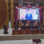 Anggota Komisi II DPRD Samarinda, H. Viktor Yuan, menyampaikan pandangan akhir Fraksi Demokrat dalam Rapat Paripurna Pertanggungjawaban APBD 2025. (Bentangkaltim.com/ist).