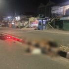 Kondisi korban usai menabrak pot bunga di tengah jalan. (Ist)