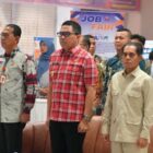 Ketua DPRD Samarinda, Helmi Abdullah saat menghadiri kegiatan job fair yang digelar Dinas Ketenagakerjaan Kota Samarinda. (Bentangkaltim.com/Is).
