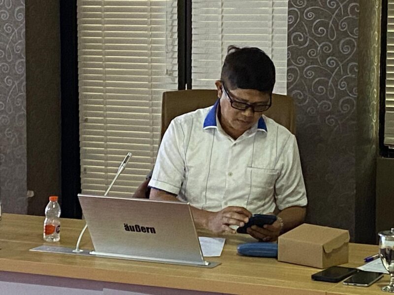 Anggota Komisi B DPRD Bontang Ridwan menyampaikan pandangan terkait Raperda Pernyetaan Modal kepada PT BME