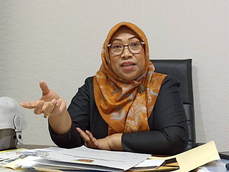 Wakil Ketua Komisi IV DPRD Kota Samarinda, Sri Puji Astuti saat diwawancarai media. (Bentangkaltim.com/ist).